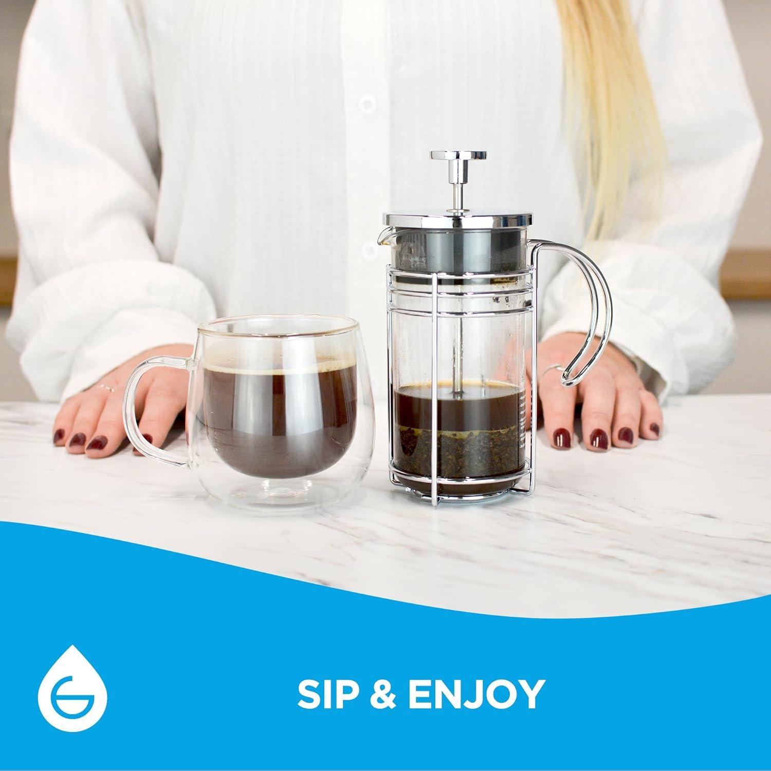 Prensa Francesa GROSCHE Madrid 0.35L Vidrio Borosilicato Doble Filtro