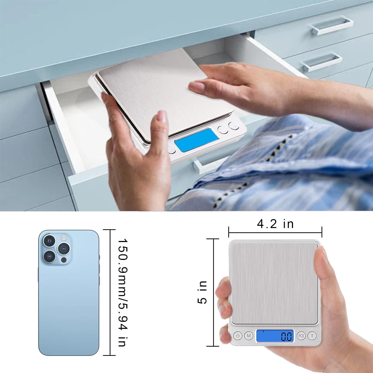 Báscula de Cocina Digital UNIWEIGH 3kg/0.1g Alta Precisión