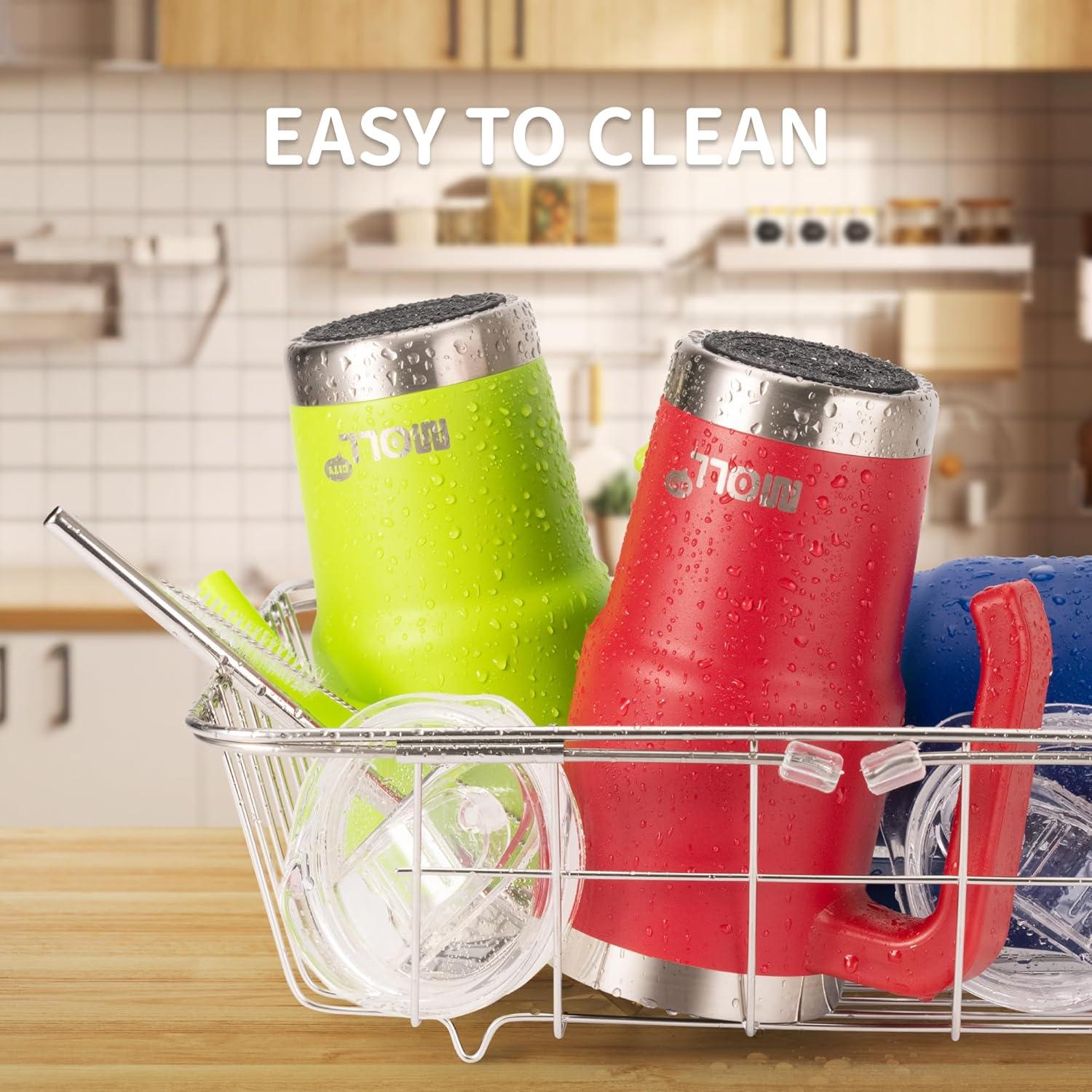 Vaso Reutilizable Mollcity 16 oz Acero Inoxidable Verde Manzana