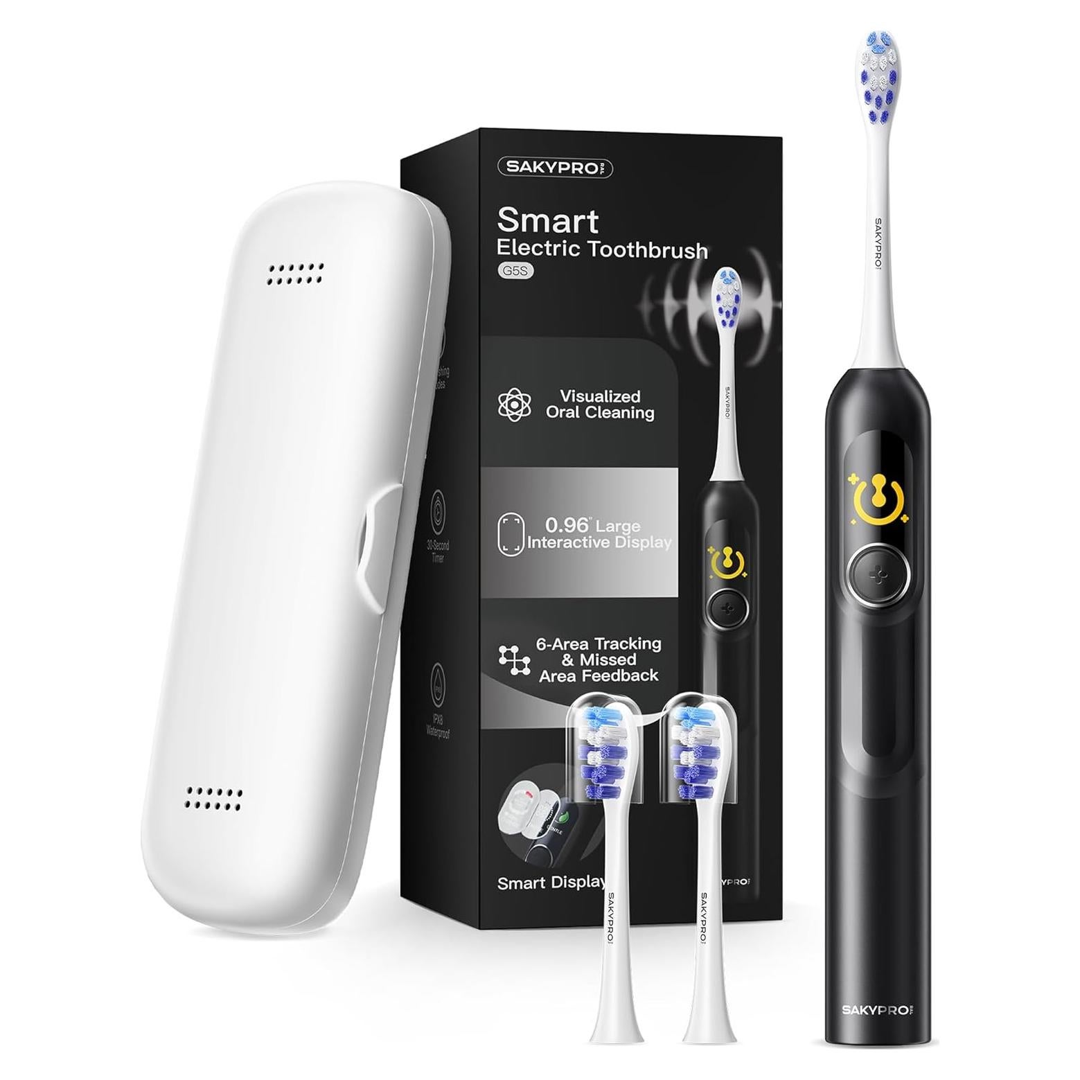 Cepillo de dientes eléctrico Sakyproal G5S con pantalla inteligente