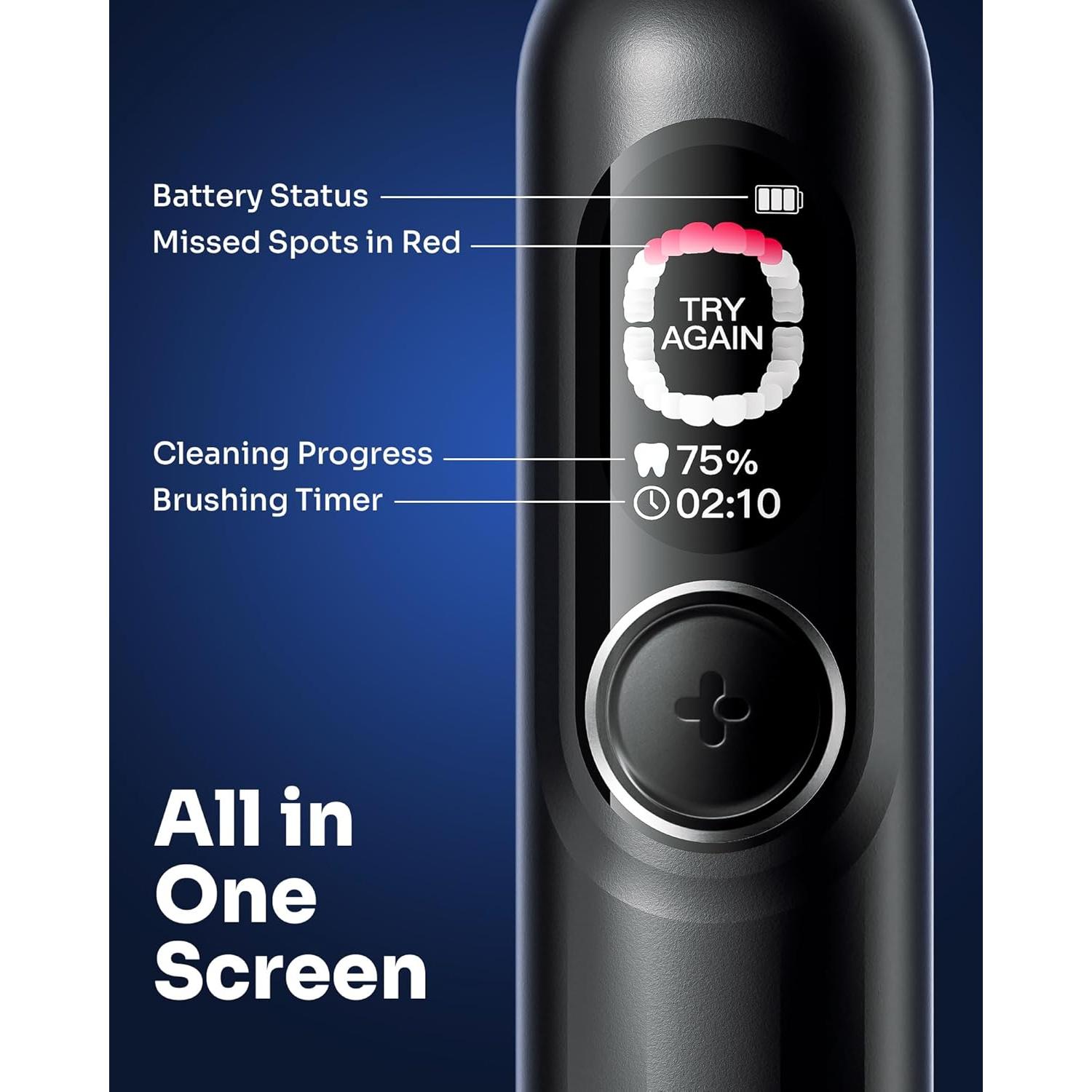 Cepillo de dientes eléctrico Sakyproal G5S con pantalla inteligente