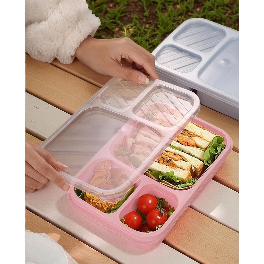 Caja Bento Reutilizable ZSYSUP 4 Compartimentos 24.8x18.3cm