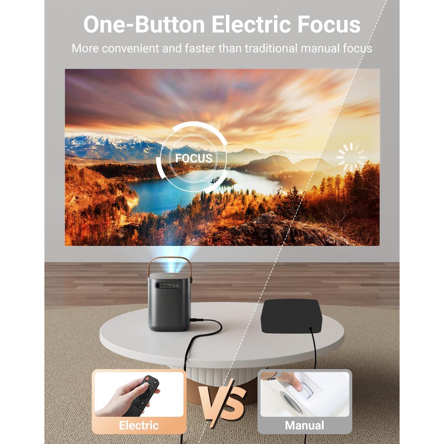 Proyector Mini OPOQO BL158 Full HD 1080P WiFi Bluetooth