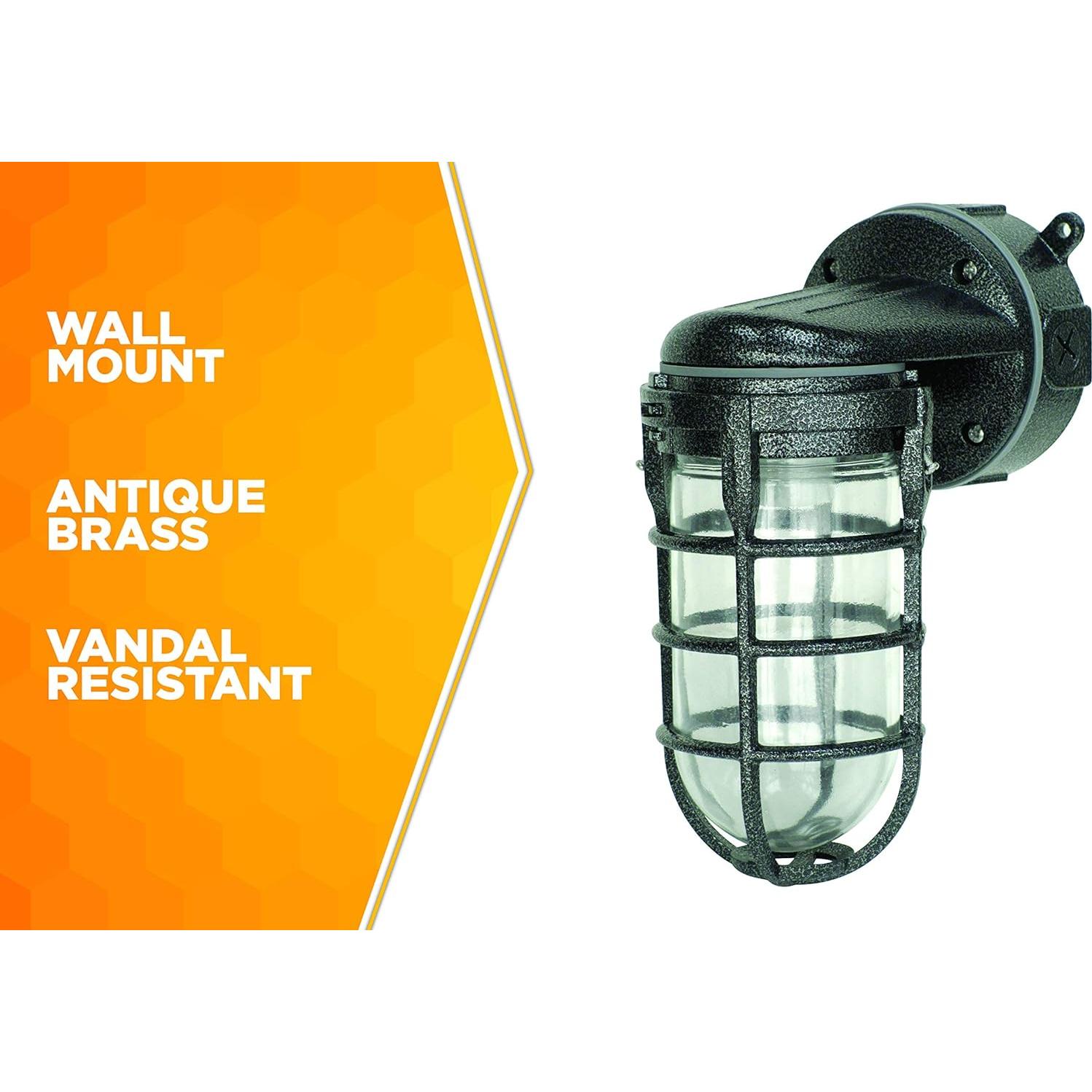 Luz de Montaje en Pared Woods L1707SVBLK 100W Negro Martillado