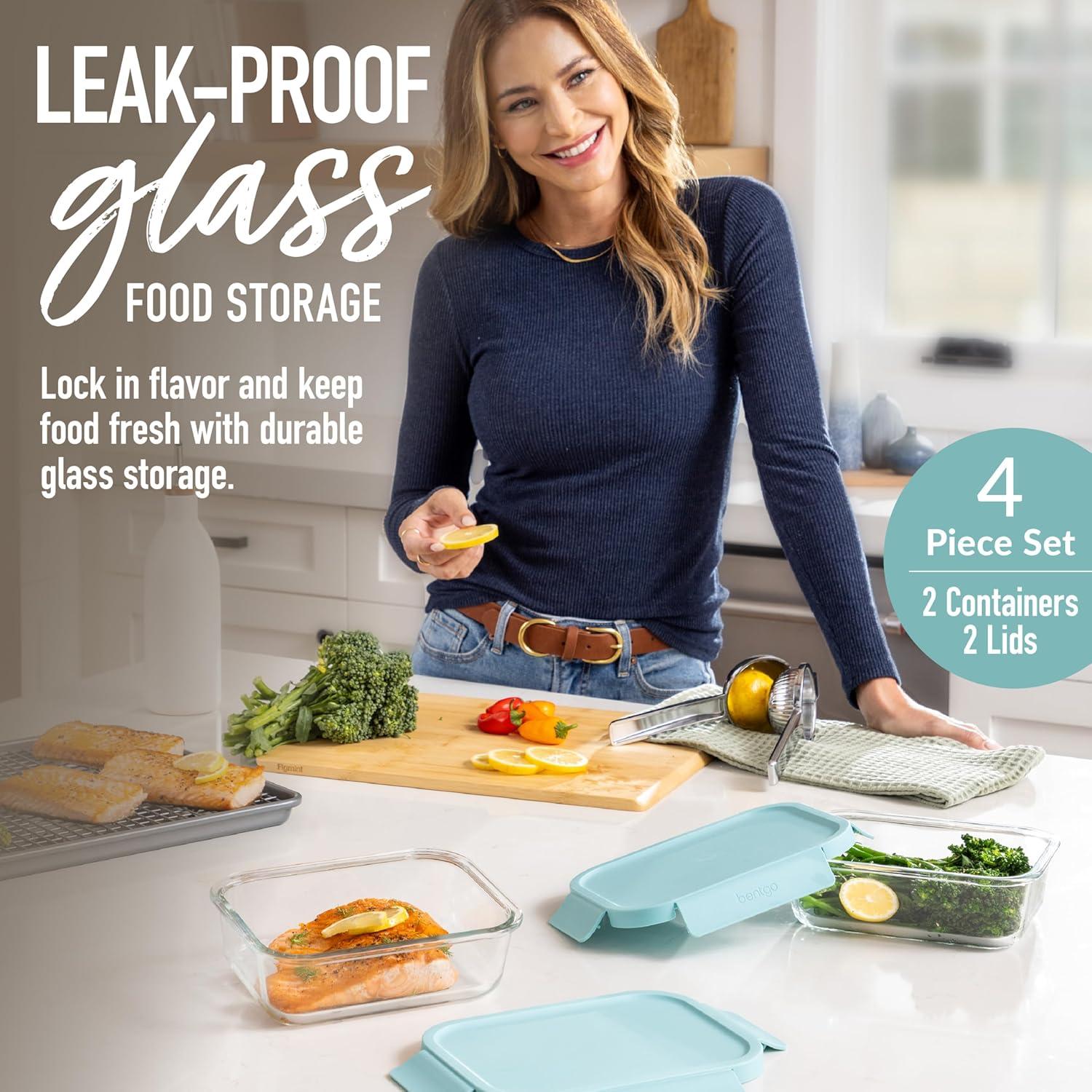 Conjunto de Almacenamiento de Alimentos de Vidrio Bentgo 4 Piezas