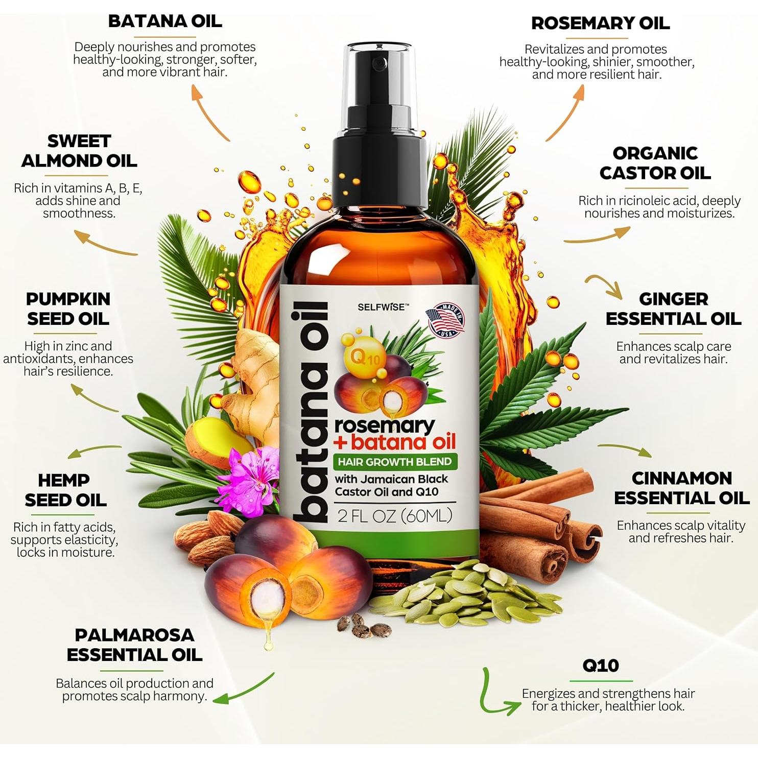 Aceite de Batana 100% Puro Dr. Sebi 56.7ml - Crecimiento Cabello