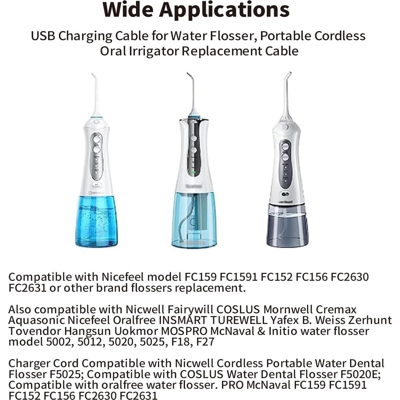 Cargador USB Inalámbrico para Irrigadores Bucales Nicwell y Más