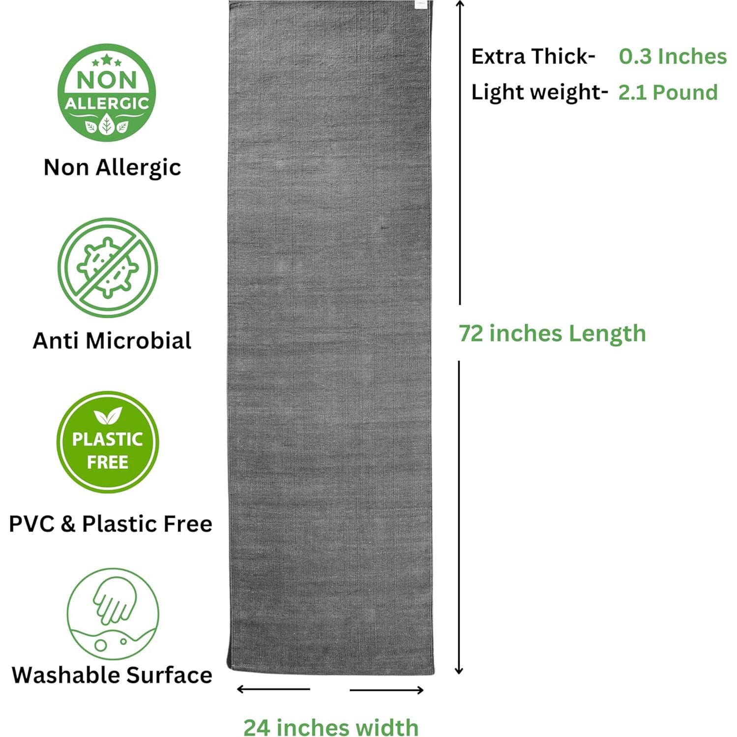 Alfombrilla de Yoga Natural ONE96NINE 183x61cm Ecológica Antideslizante