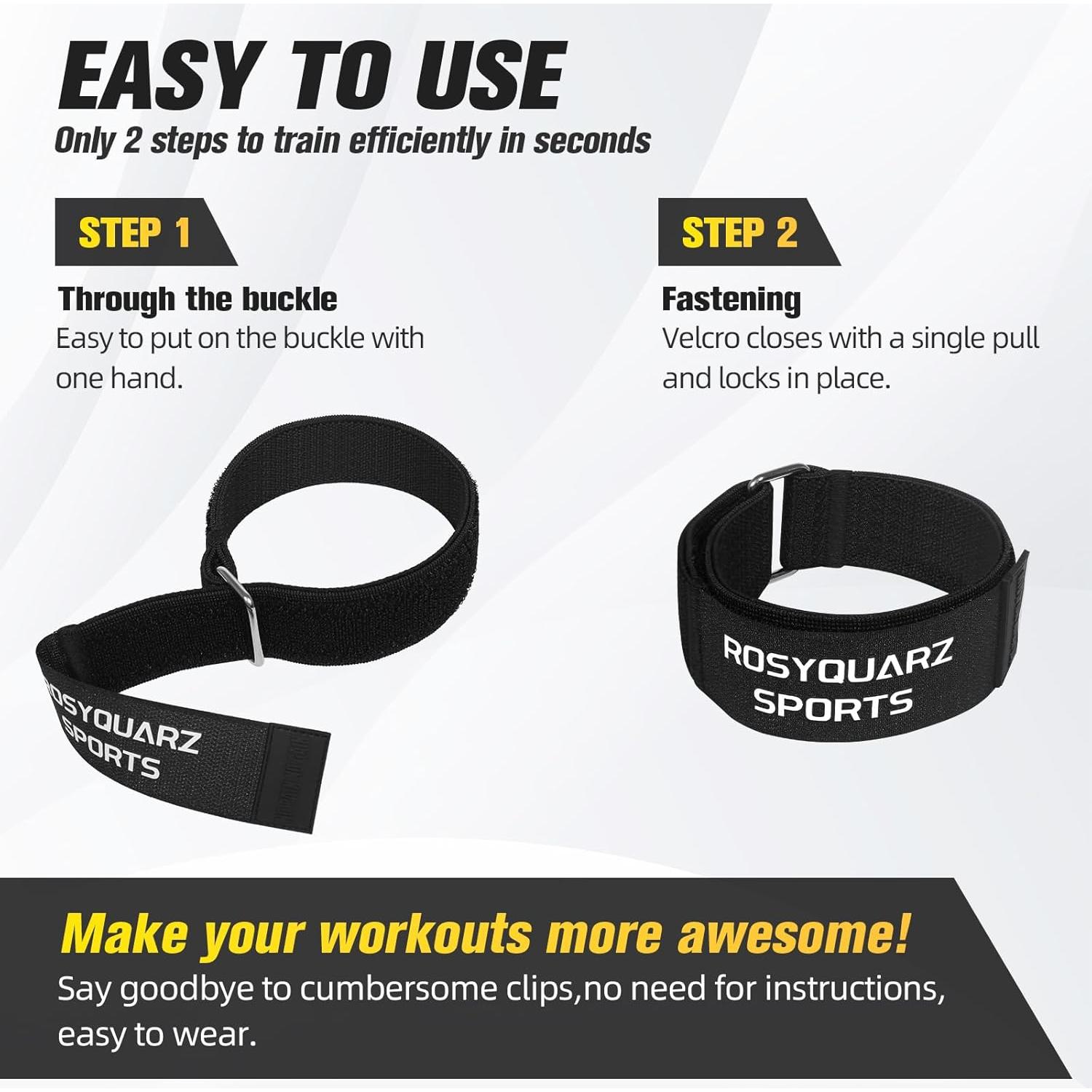 Bandas de Glúteos BFR ROSYQUARZ Ajustables para Entrenamiento