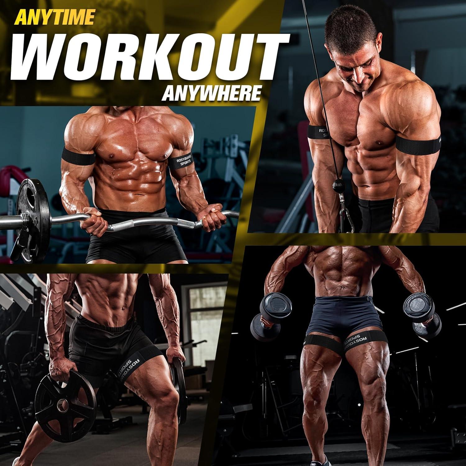 Bandas de Glúteos BFR ROSYQUARZ Ajustables para Entrenamiento