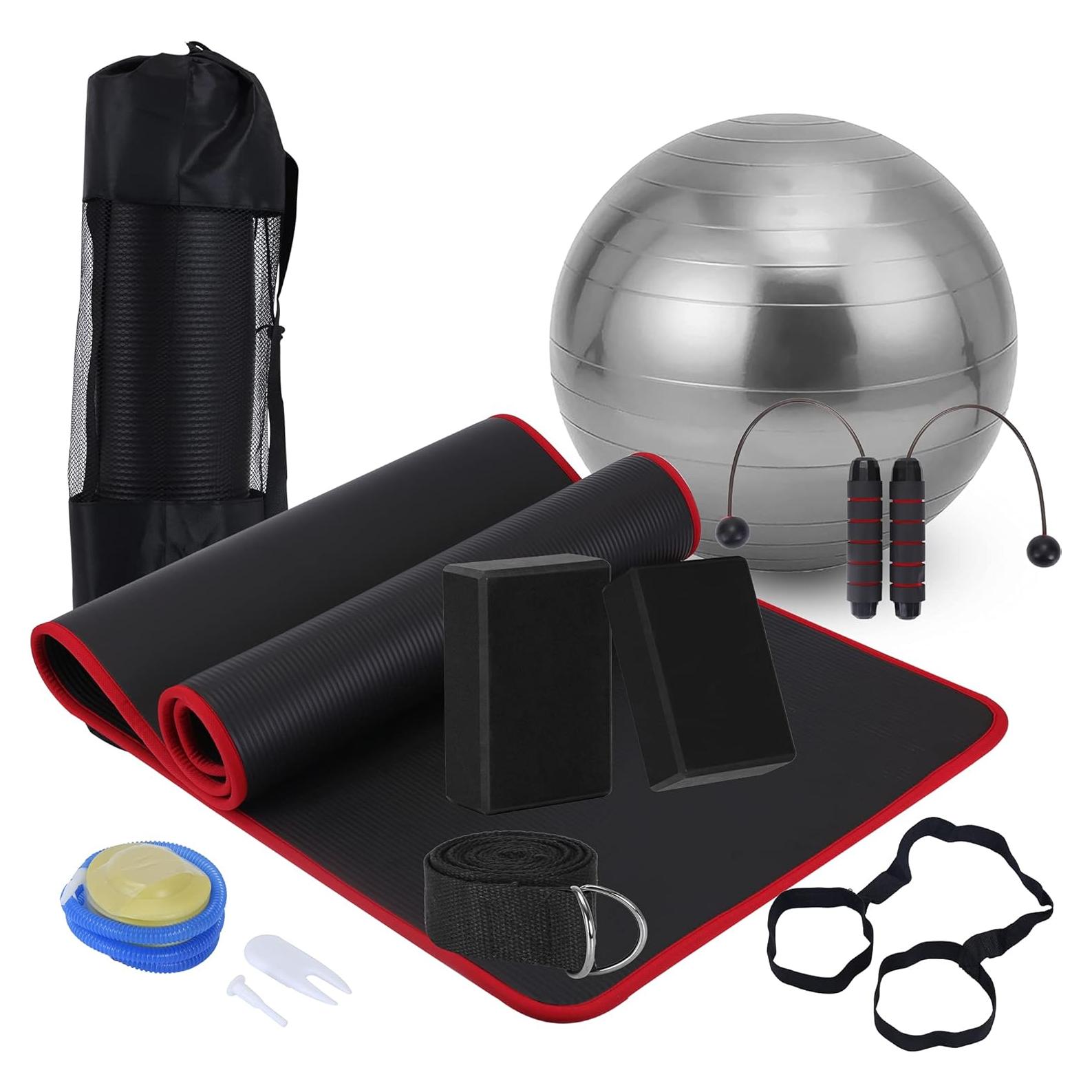 Kit de Yoga KXEXK 11 Piezas para Principiantes - Esteras, Bloques, Pelota