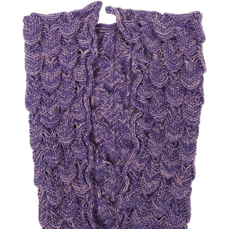 Manta Cola de Sirena AmyHomie para Niños 140x70 cm Púrpura