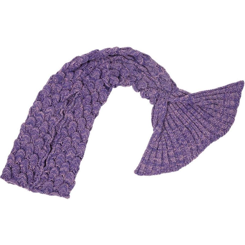 Manta Cola de Sirena AmyHomie para Niños 140x70 cm Púrpura