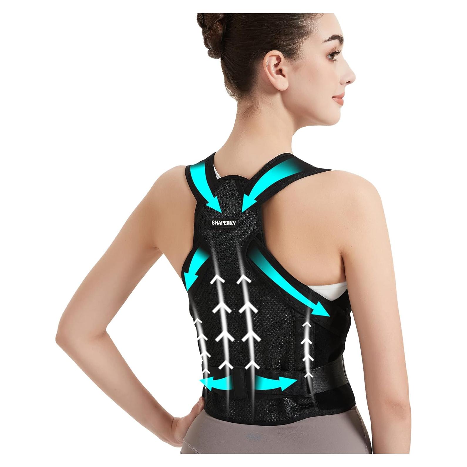 Corrector de Postura SHAPERKY Ajustable para Espalda - Negro Pequeño