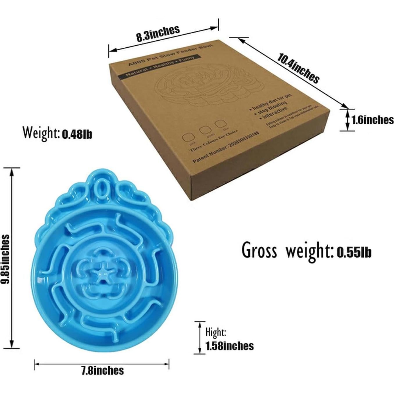 Cuenco de Alimentación Lenta AIDAWAYLAI Azul 25x19.5 cm