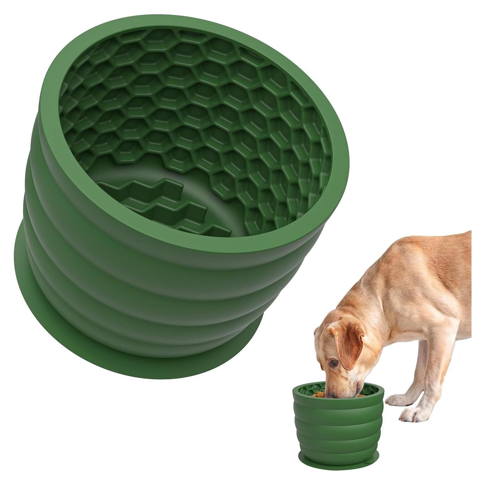 Tazón Lento para Perros XRCISE Verde - Silicona Antideslizante