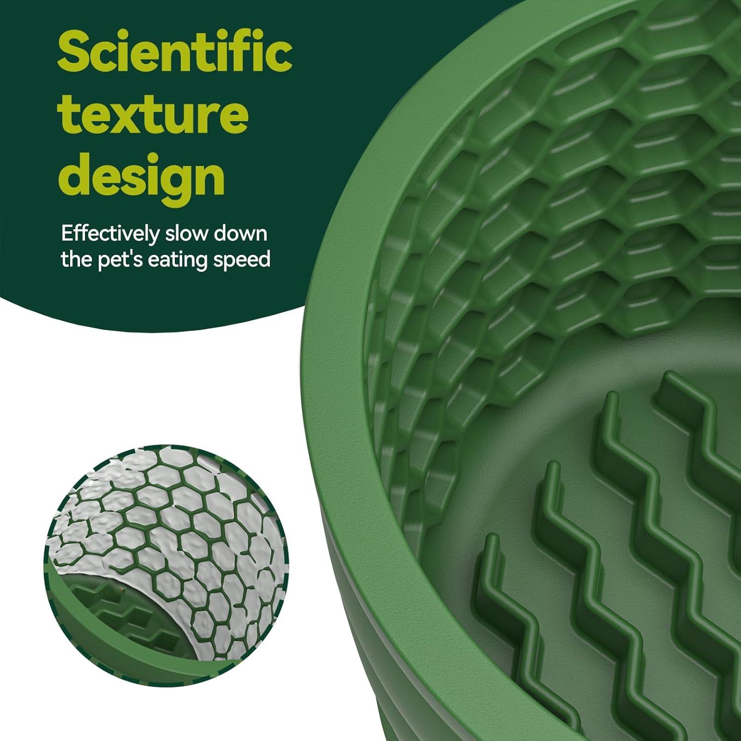 Tazón Lento para Perros XRCISE Verde - Silicona Antideslizante