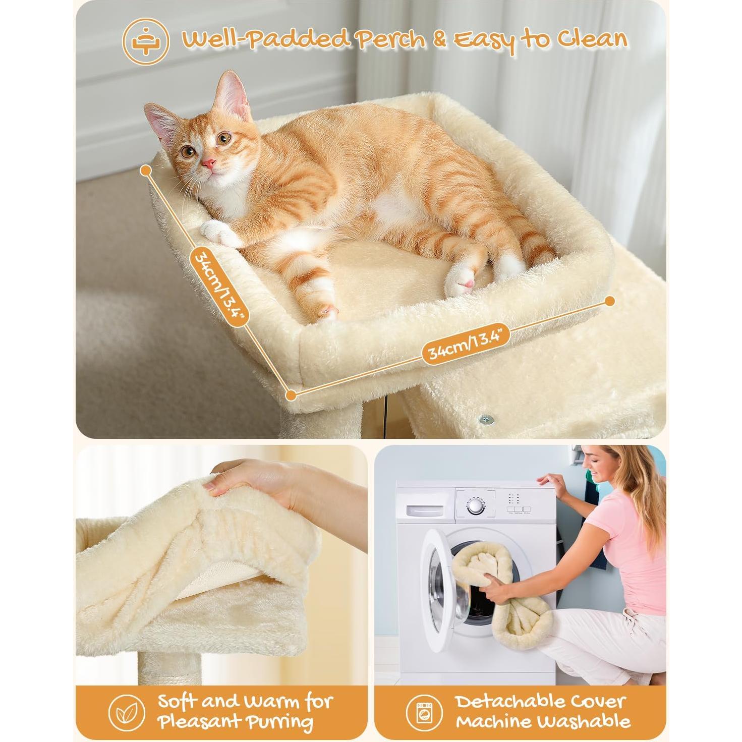 Árbol para Gatos PAWZ Road 76 cm con Duales Condominios Beige