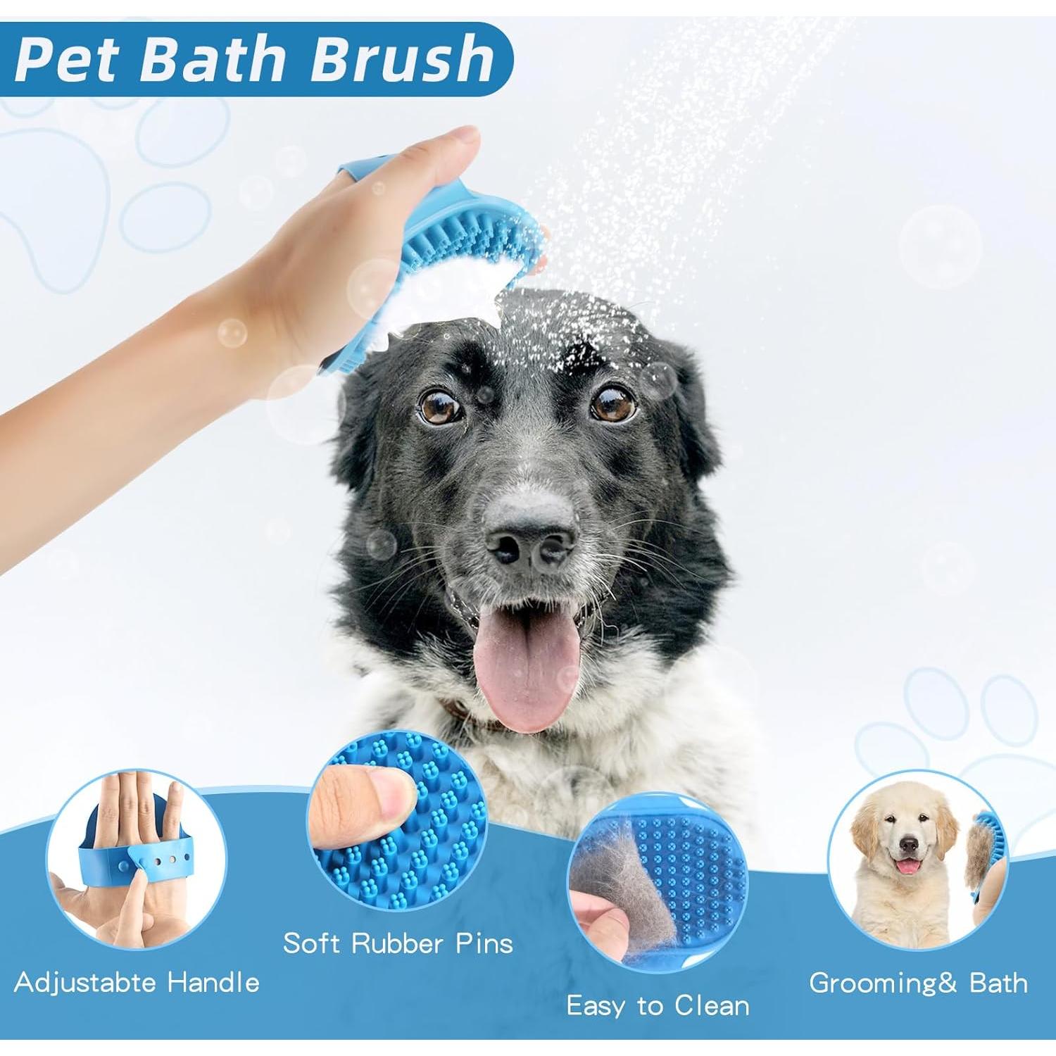 Kit de Cepillos para Perros Lanswood 6 Piezas Azul