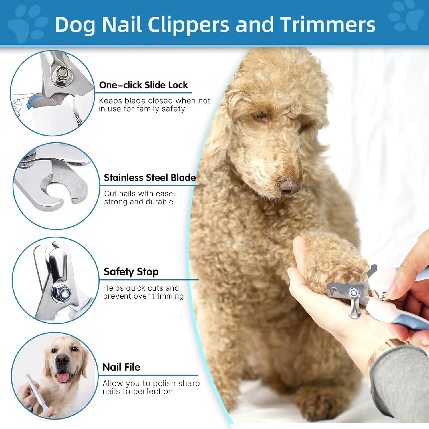 Kit de Cepillos para Perros Lanswood 6 Piezas Azul