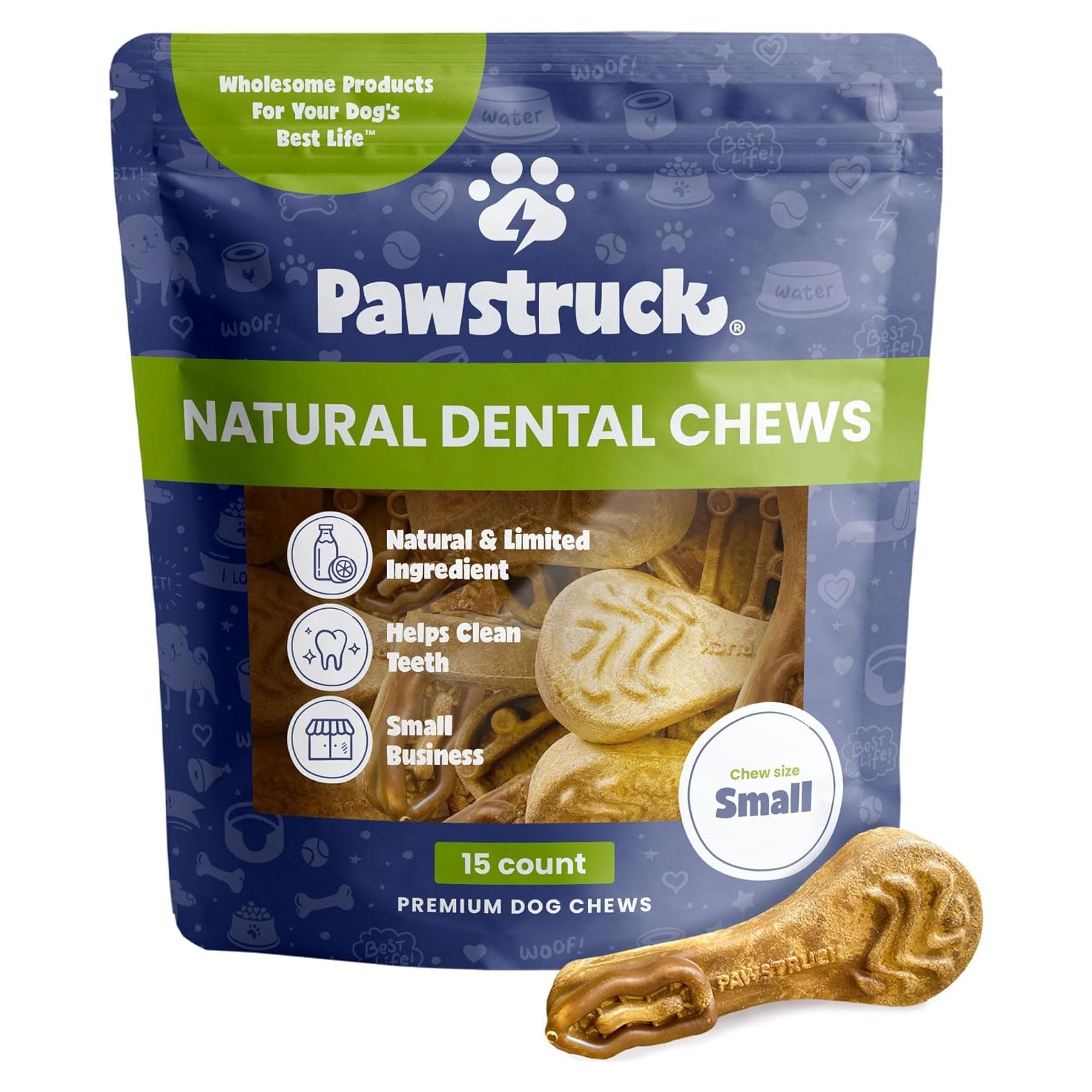 Golosinas Dentales Naturales Pawstruck para Perros Pequeños - 15 Unidades