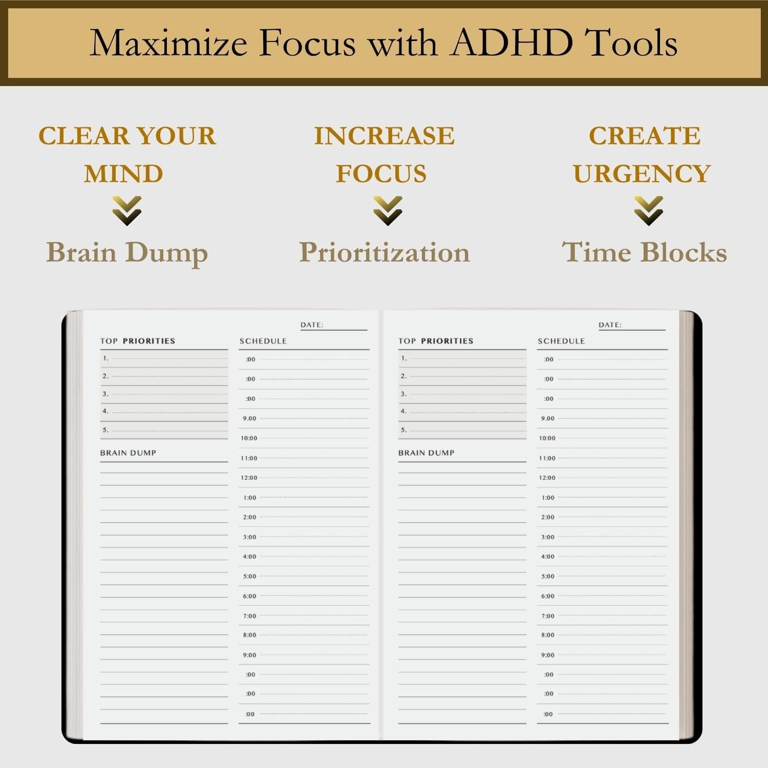 Planificador de Tiempo A5 Refine Days - 180 Páginas No Datadas