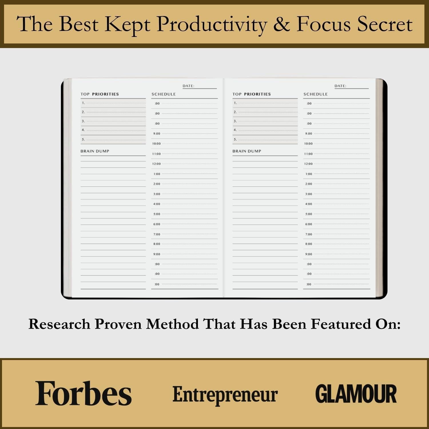 Planificador de Tiempo A5 Refine Days - 180 Páginas No Datadas