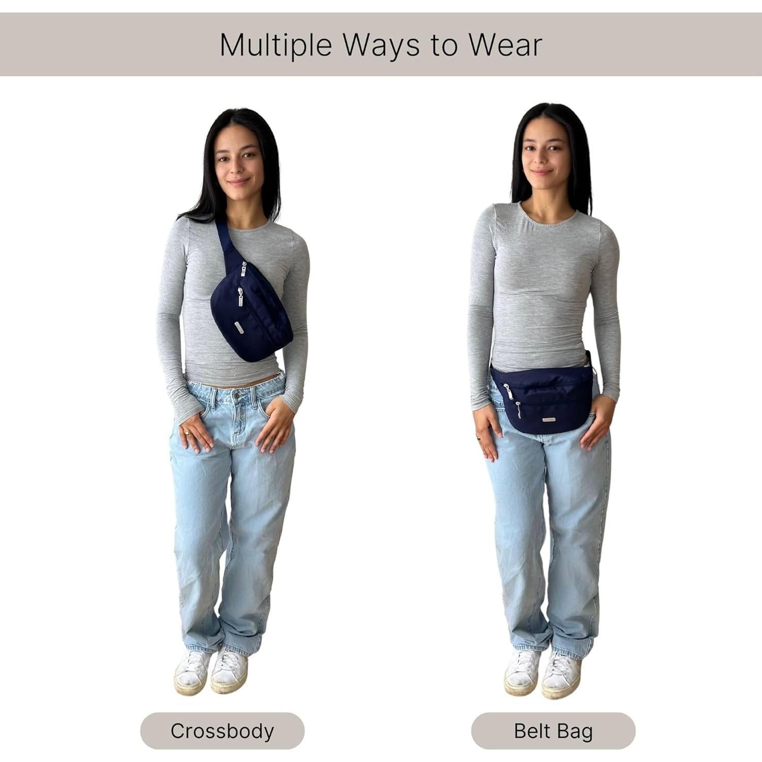 Bolsa de Cintura Baggallini EBB928 con RFID y Correa Ajustable