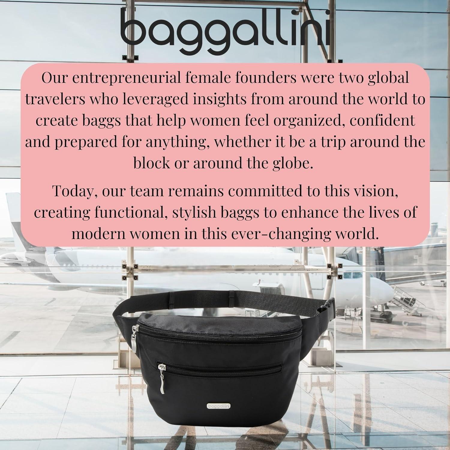 Bolsa de Cintura Baggallini EBB928 con RFID y Correa Ajustable