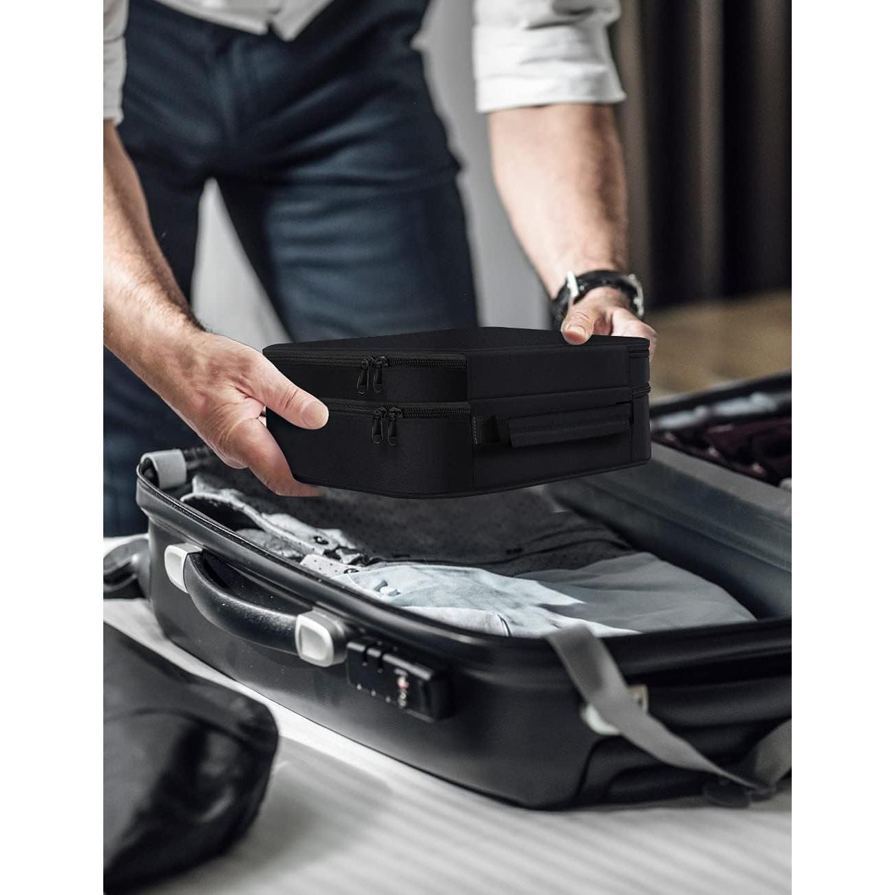 Organizador de Viaje Electrónico Smof Grande Negro 3 Capas