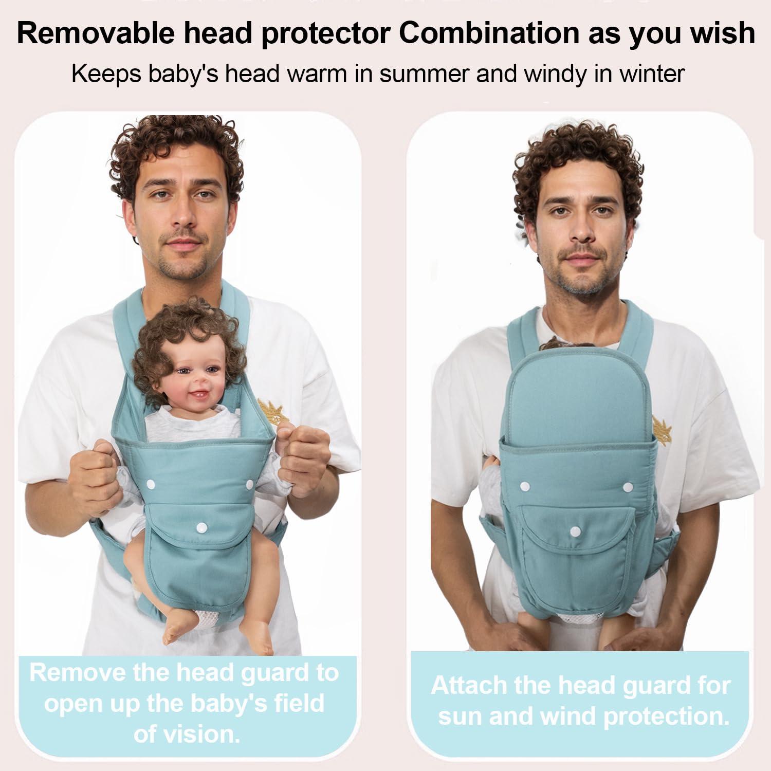 Portabebés Ergonómico 4 en 1 POVENK Verde Bebé 3-20 kg