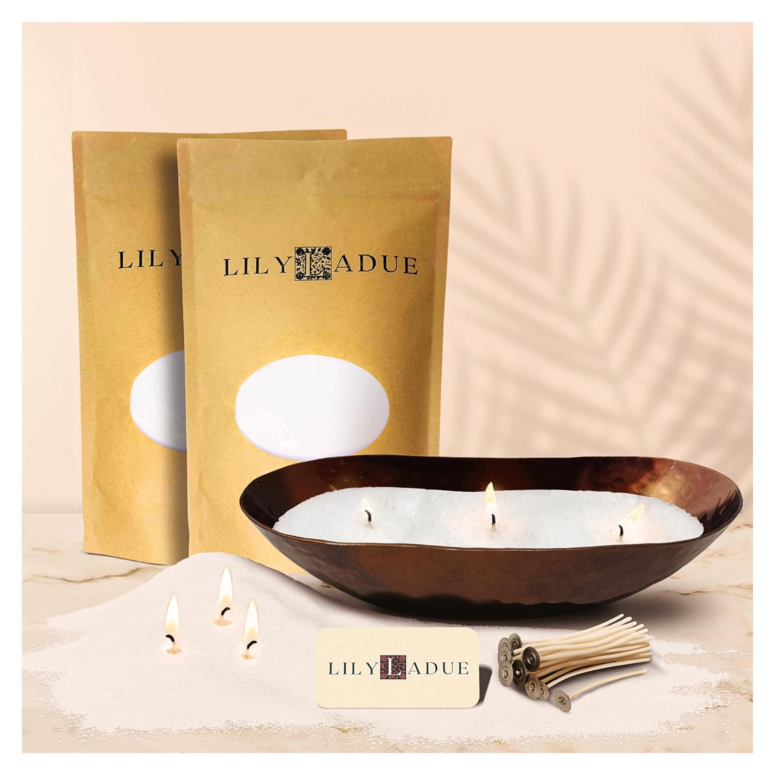 Kit de Fabricación de Velas LILY LADUE - 1.36Kg con Soporte de Bronce
