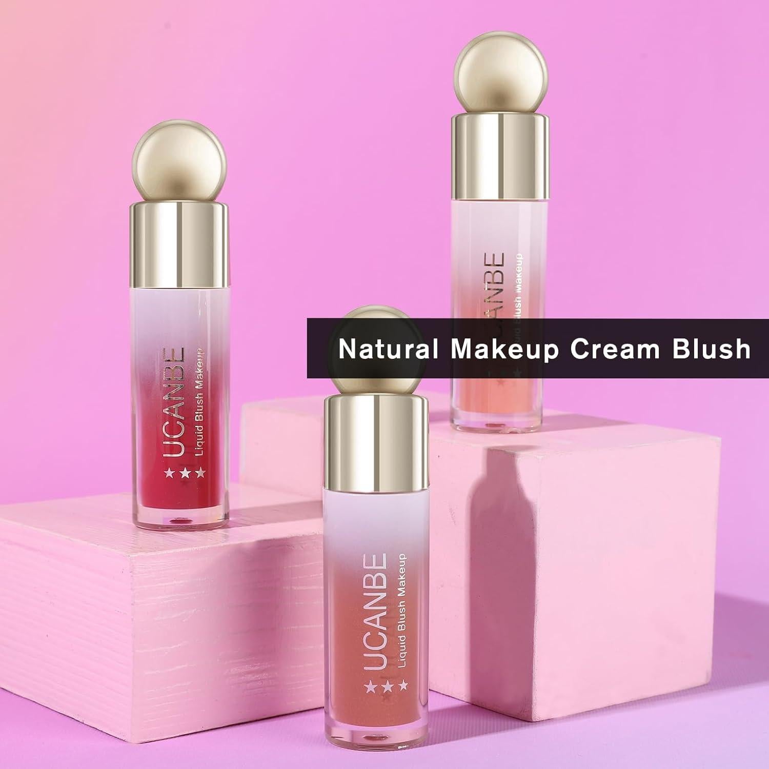 Set de Maquillaje Rubor Líquido UCANBE 3 Tonos Hidratante