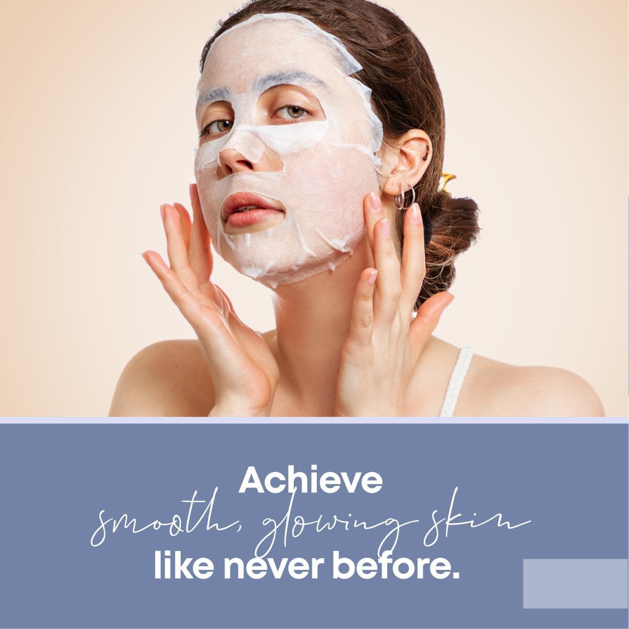 Mascarilla Facial de Colágeno Bayside - Hidratante 10 Piezas