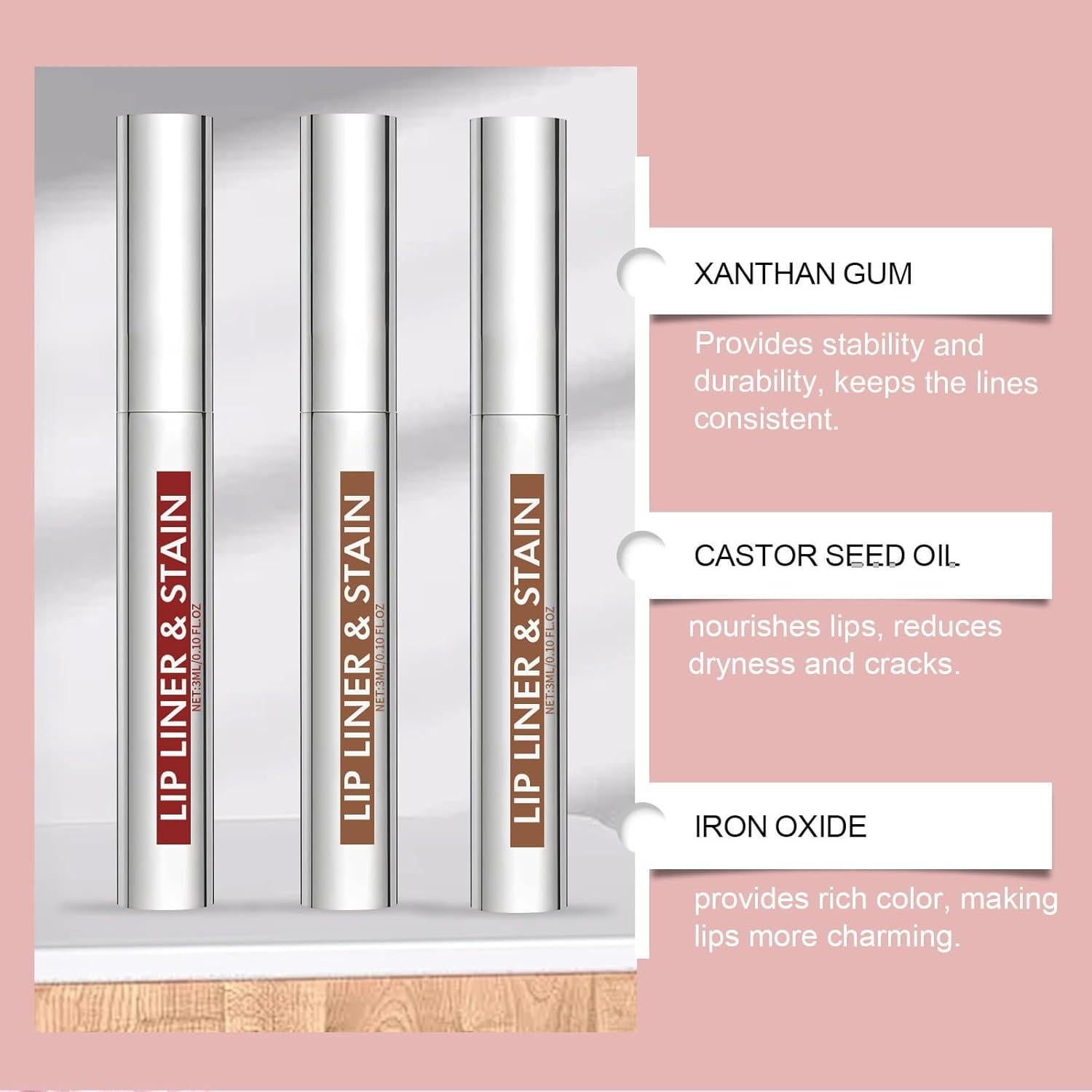 3 Piezas Lápiz Labial Mate Skynest - Tinte Labial Hidratante