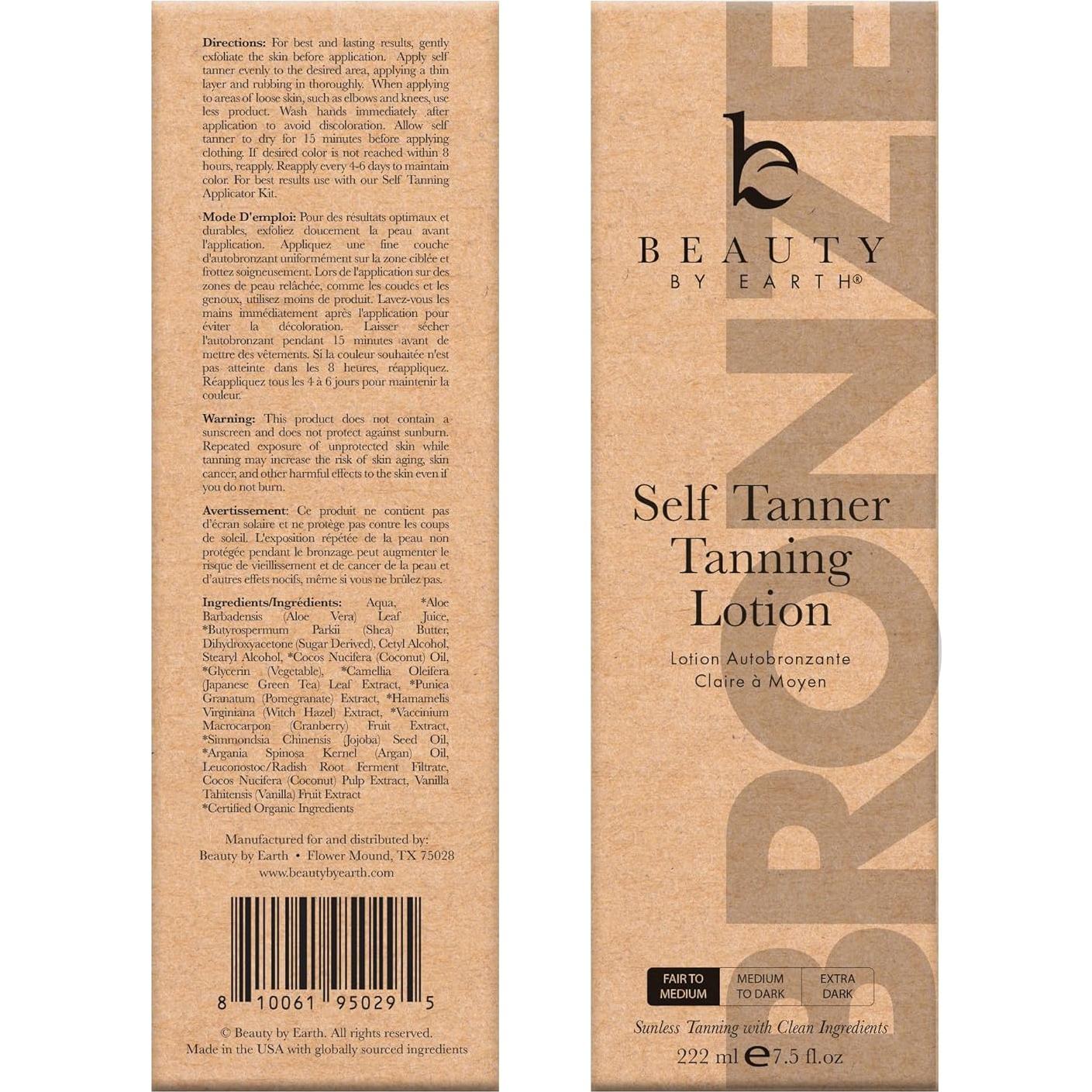 Autobronceador Beauty by Earth - Kit Todo en Uno con Mitón