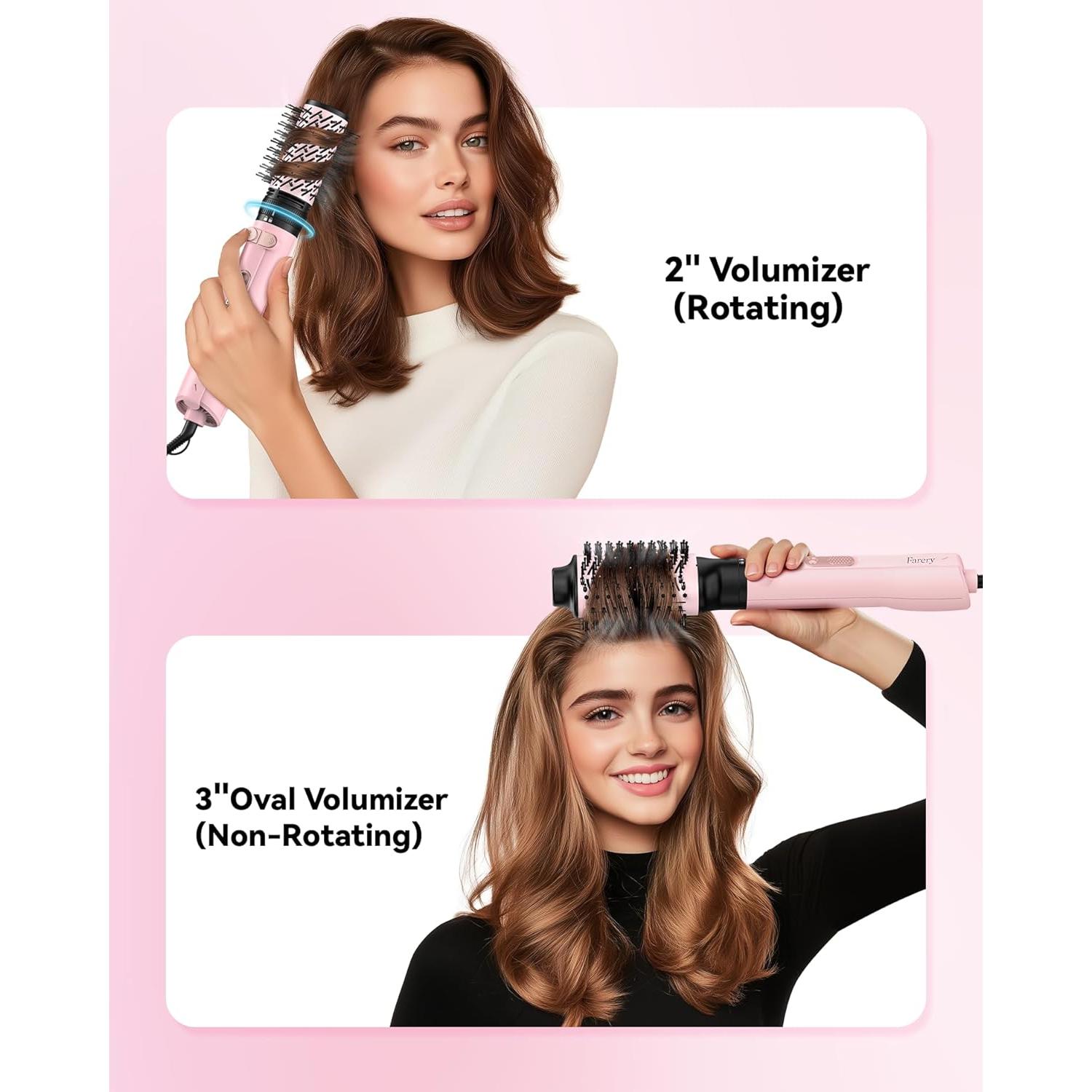 Cepillo Secador 2-en-1 Farery FA318 - 1000W, 6x10x33cm