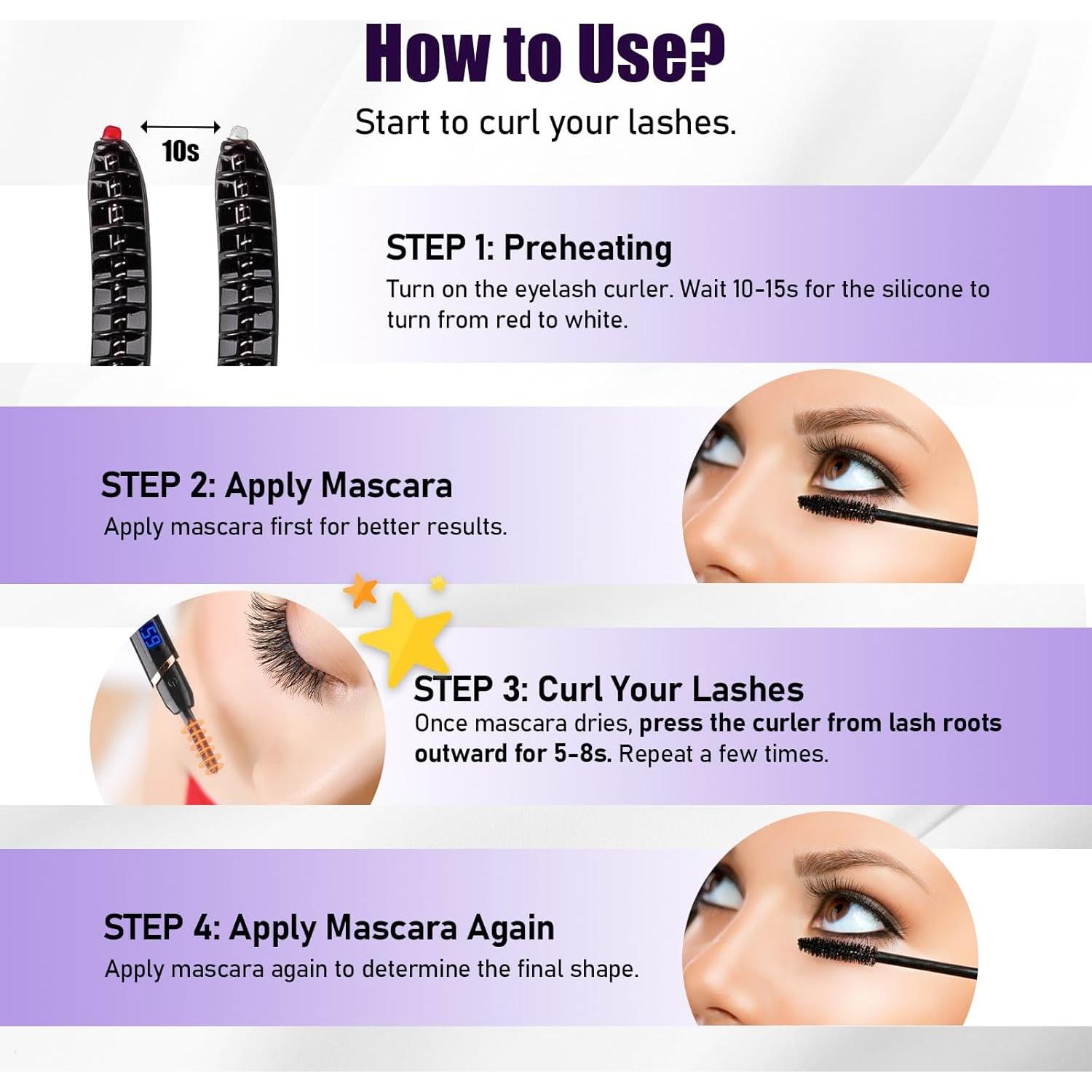 Rizador de Pestañas Eléctrico Shenlanbolt X901 4 Temperaturas