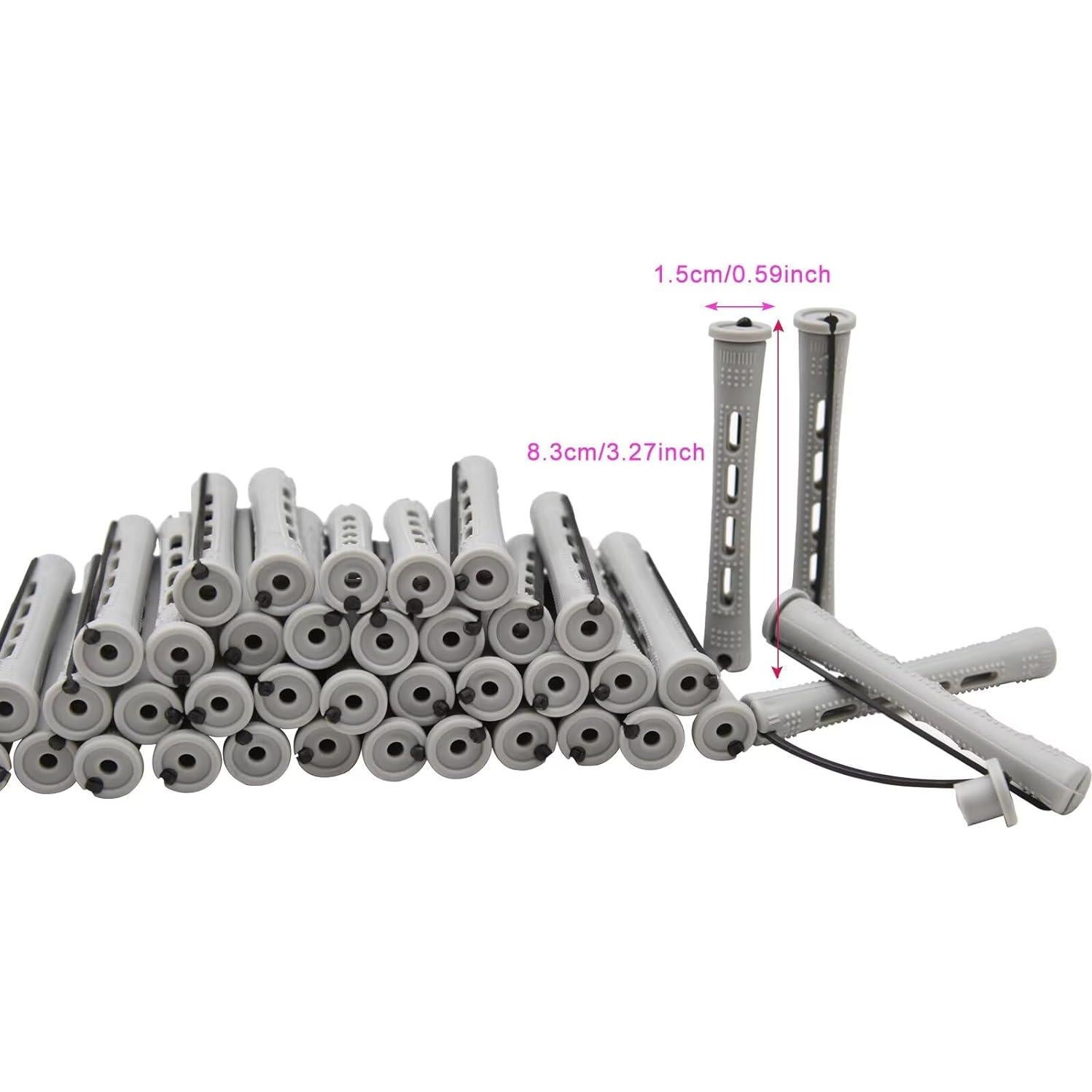 40 Rulos de Perm para Cabello Gris FEEL ME 8.3cm Sin Calor