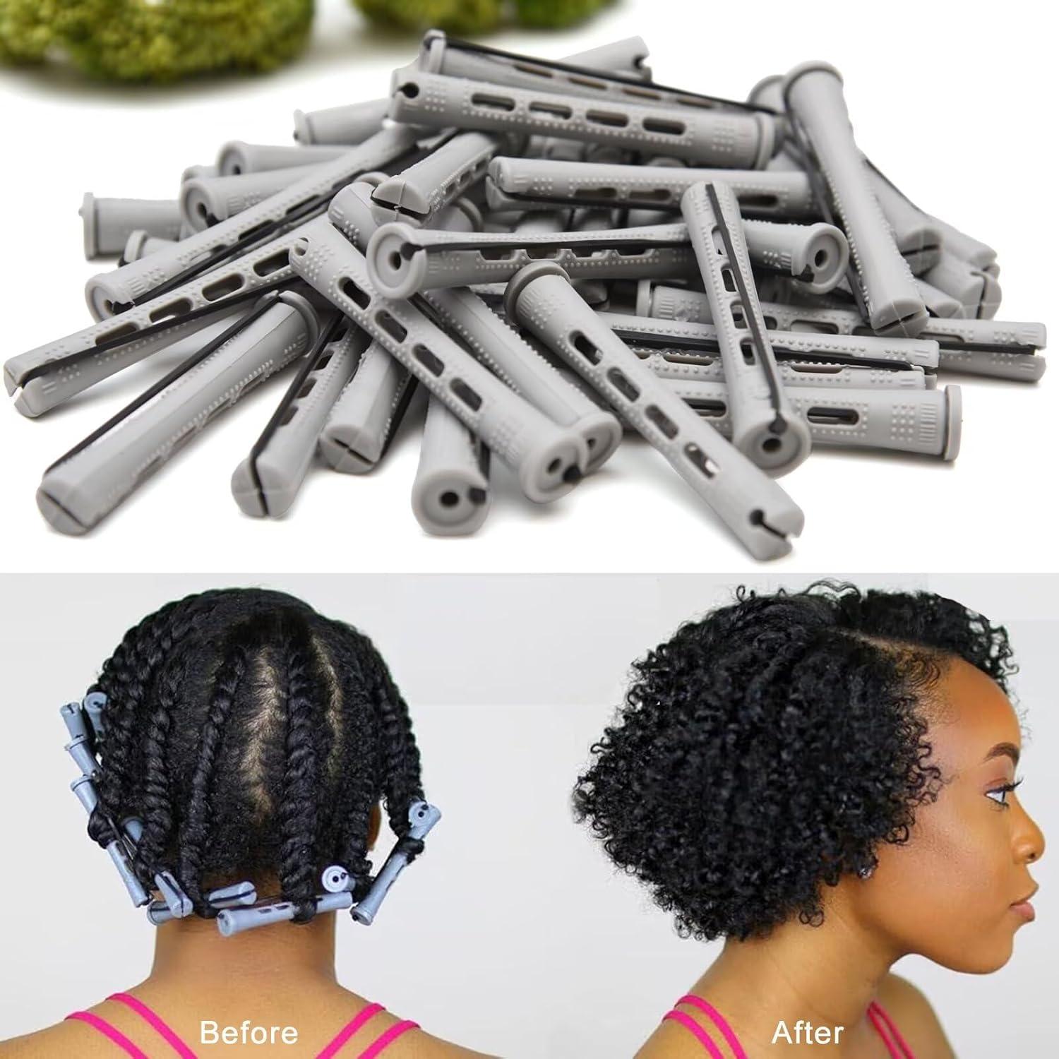 40 Rulos de Perm para Cabello Gris FEEL ME 8.3cm Sin Calor