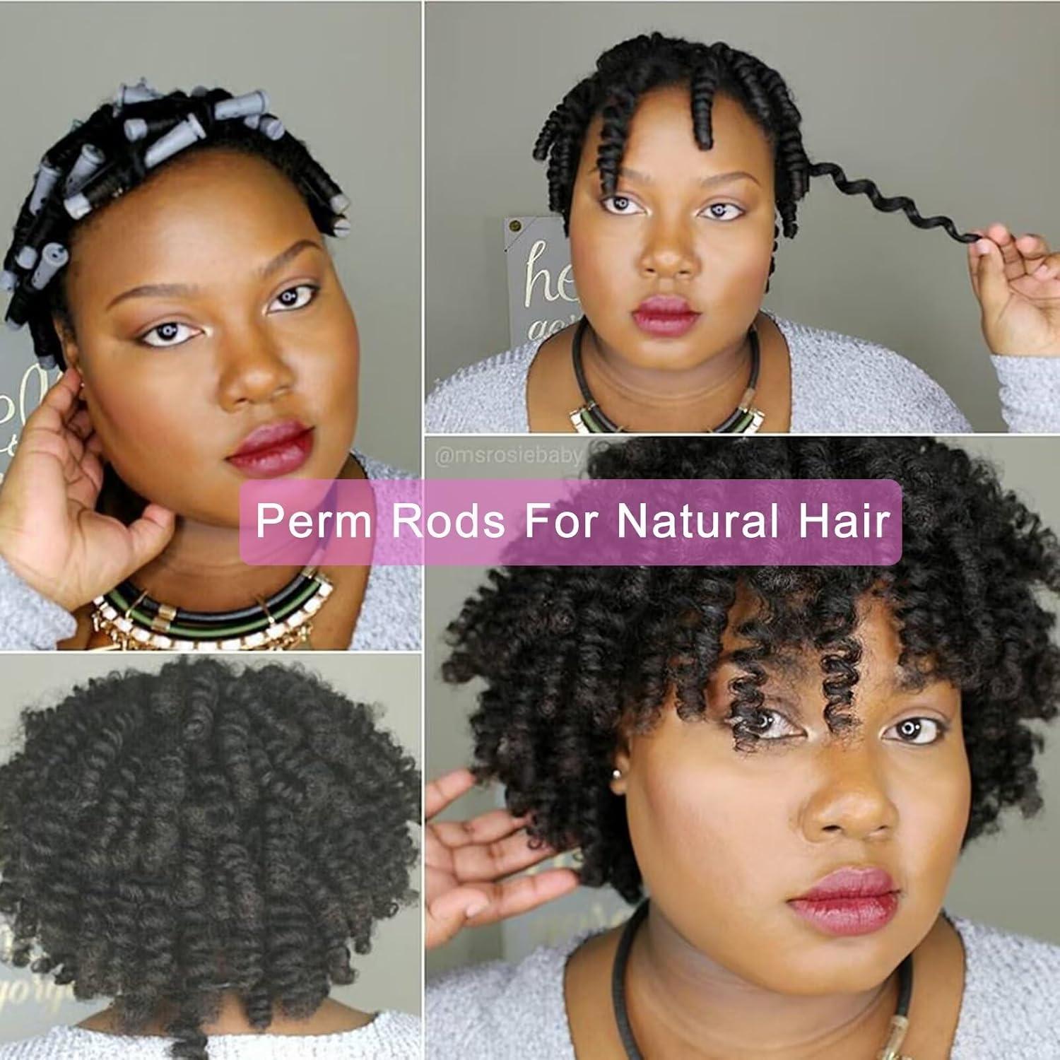 40 Rulos de Perm para Cabello Gris FEEL ME 8.3cm Sin Calor