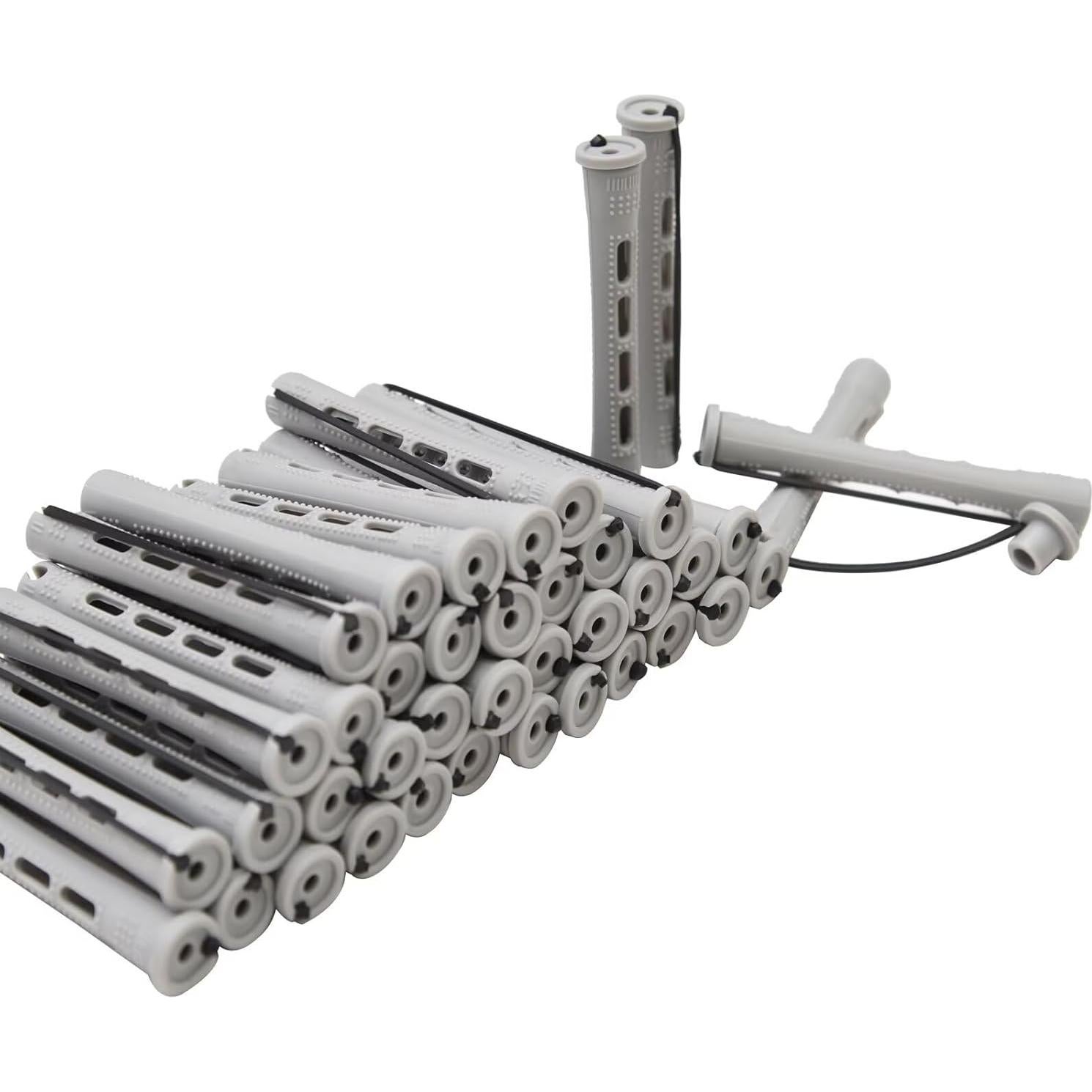 40 Rulos de Perm para Cabello Gris FEEL ME 8.3cm Sin Calor