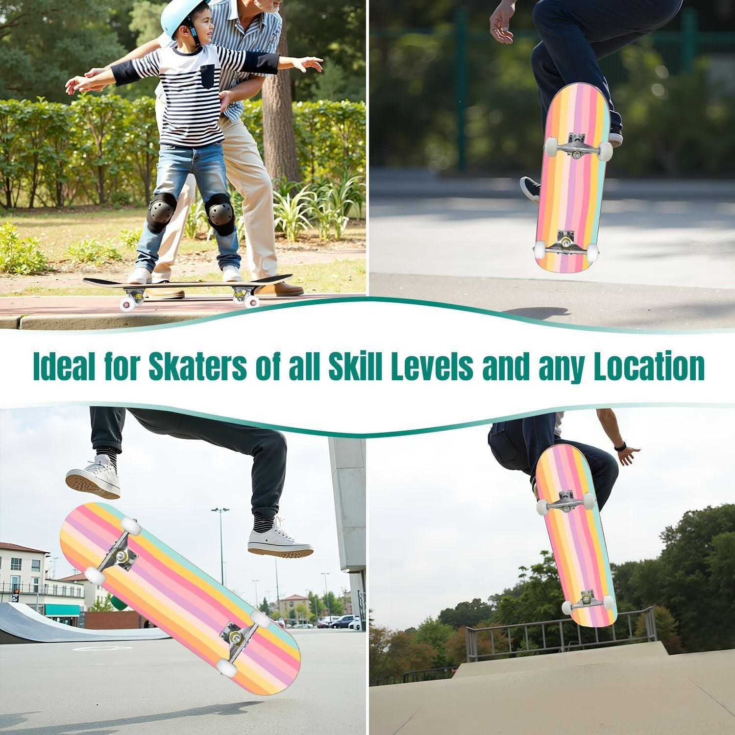 Patineta Completa UHMLTCRBOD 31" x 8" 7 Capas Arce Doble Kick