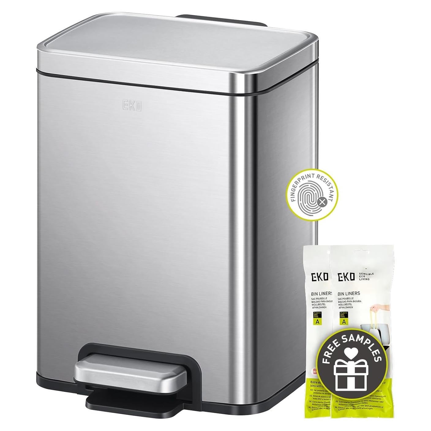 Bote de Basura EKO Madison 6L Acero Inoxidable con Pedal