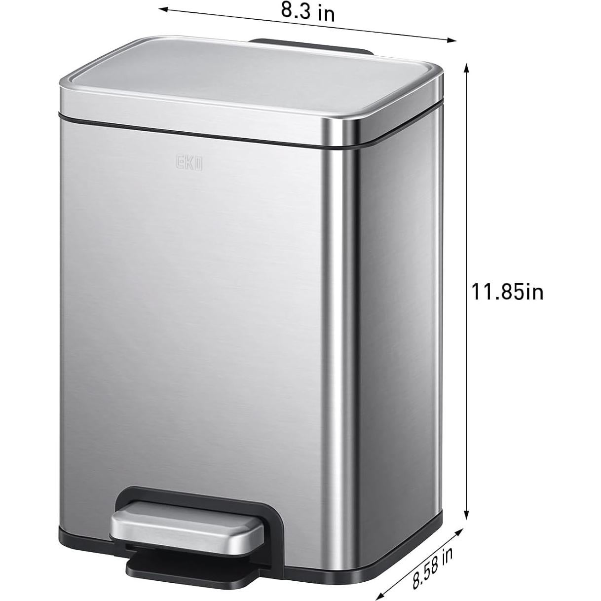 Bote de Basura EKO Madison 6L Acero Inoxidable con Pedal