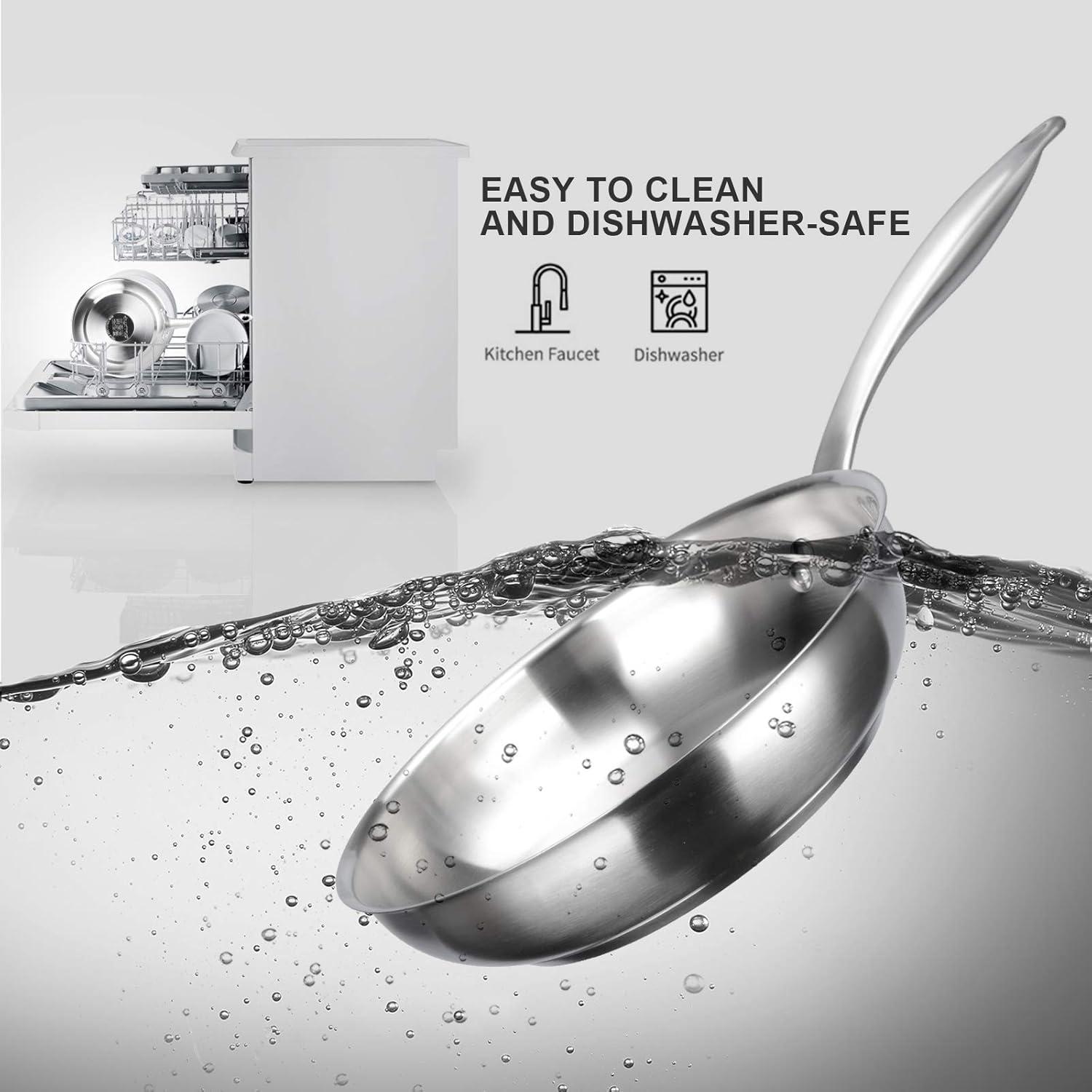 Sartén de Acero Inoxidable Duxtop 20 cm con Mango Frío