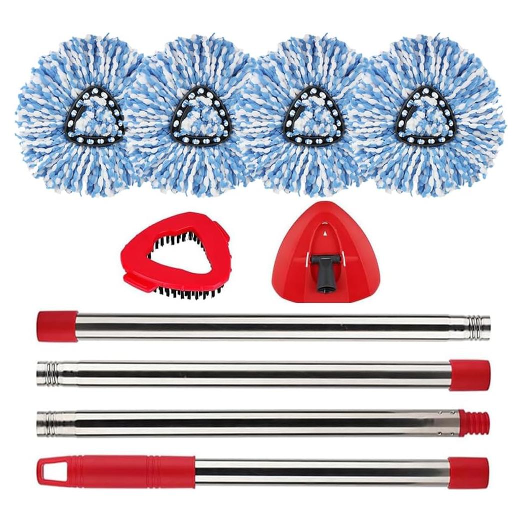 Repuesto Cabeza Mopa RinseClean Spin Vileda 2 Tanques 4 Paños