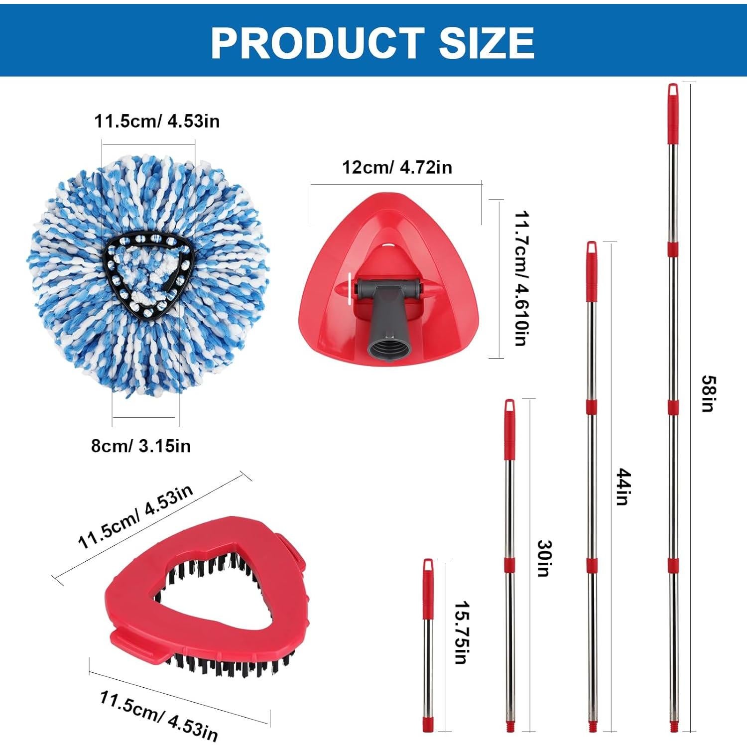 Repuesto Cabeza Mopa RinseClean Spin Vileda 2 Tanques 4 Paños