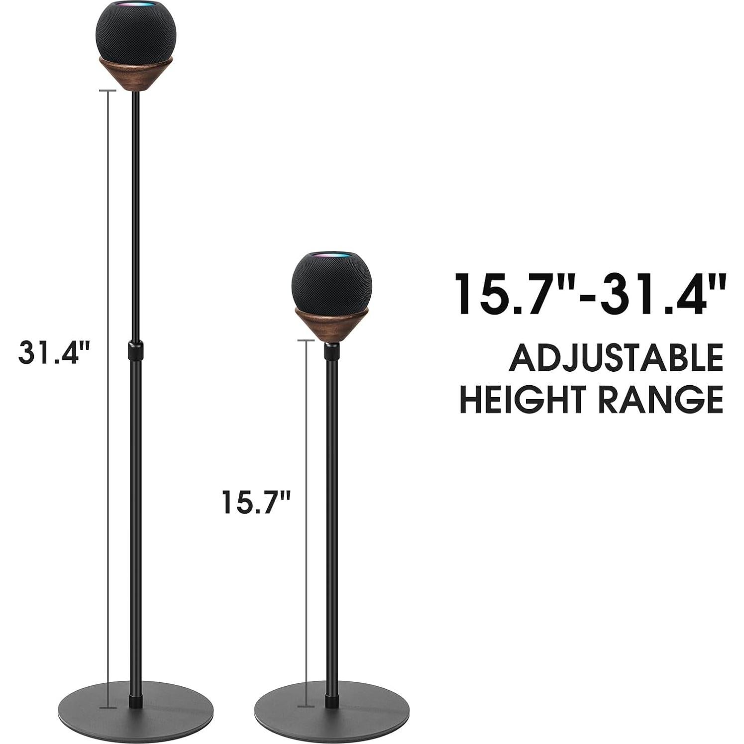Soporte Ajustable para HomePod Mini HEWYIOS - 2 Paquete Negro