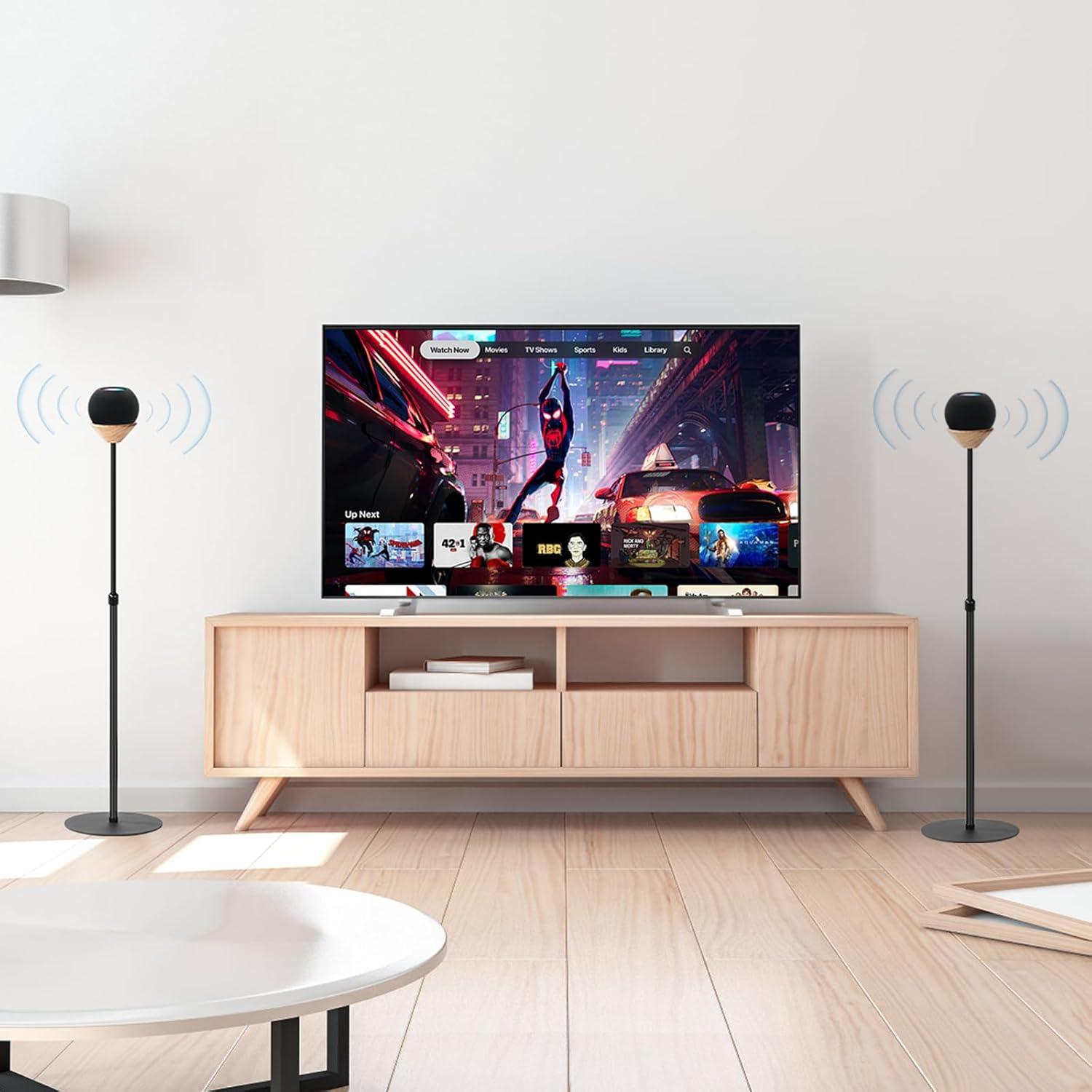 Soporte Ajustable para HomePod Mini HEWYIOS - 2 Paquete Negro